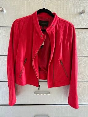 Banana Republic Bright Pink Moto-Style Jacket